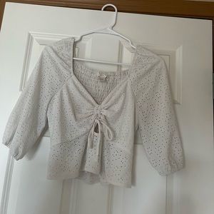 White Cropped summer shirt